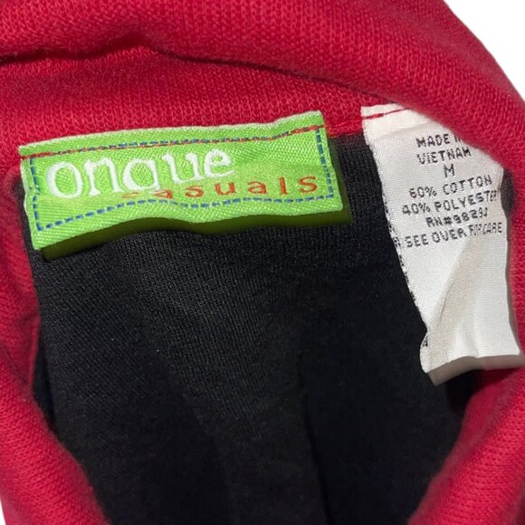 Vintage Onque Casuals Cardigan Sweater Womens M Holiday Christmas Snowman Ugly - Picture 11 of 12